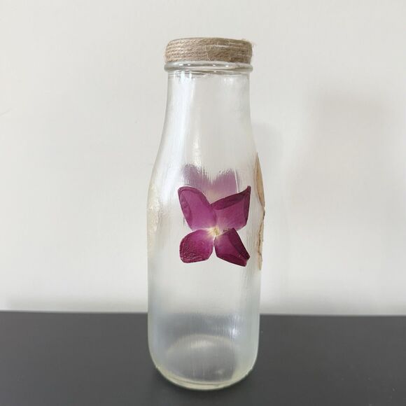 Handmade Dried Flowers Bottle Vase Home Decor Accent - Picture 5 of 5